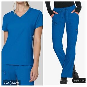SET! EUC Koi Lite royal blue scrubs (REGULAR) - S
